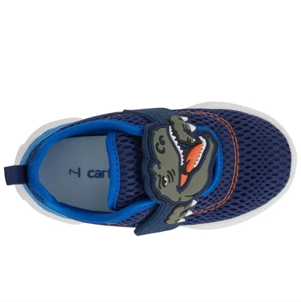 Kids Blue Dinosaur Sneakers children size 4 new Carter's boys dinosaur
